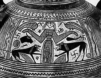Boeotian vase painting with Artemis